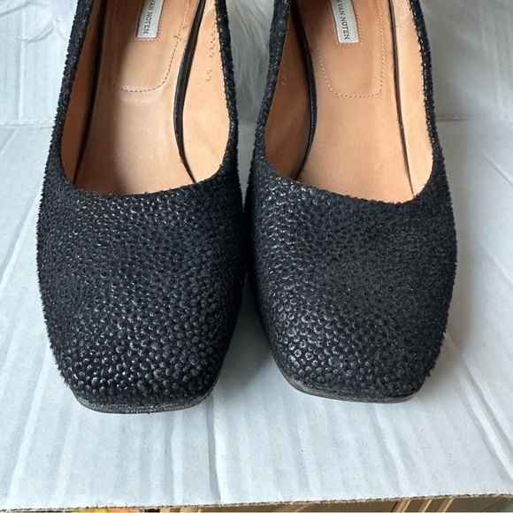 Dries Van Noten Black Square Toe Heel Pumps Size 39 - Picture 4 of 8